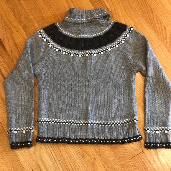 B. MOSS Soft GRAYBLACK Sweater wButtons Sz M - Picture 6 of 6